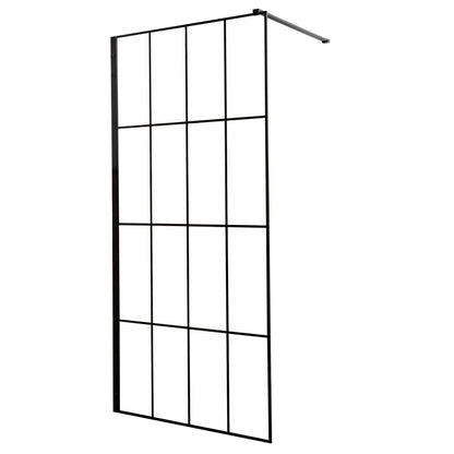 Panou dus Walk-In Techo, 90/100x200cm, sticla securizata 8mm, finisaj negru mat - MarbelOn