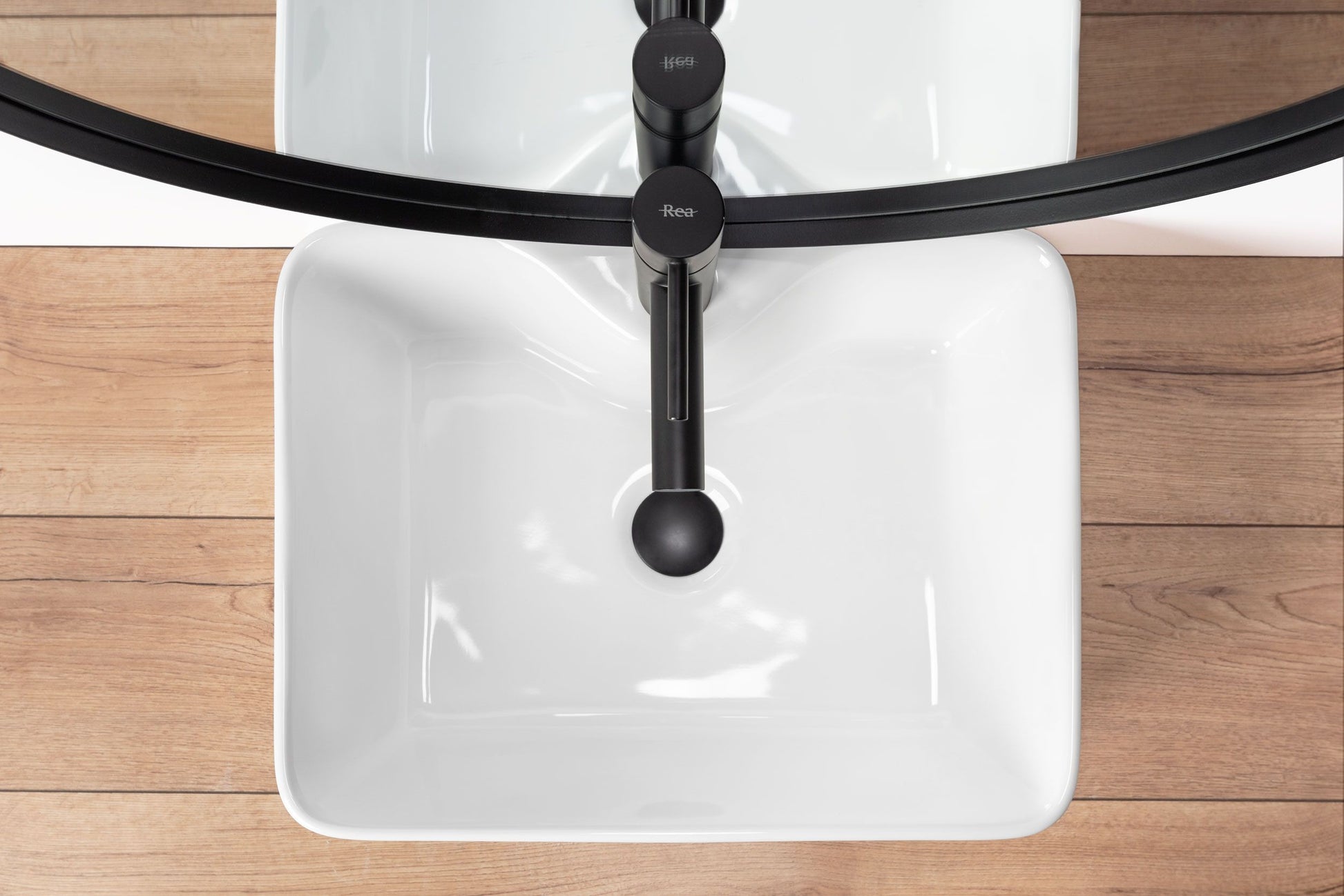 Lavoar blat Rea Kelly White, 49x38cm, ceramica sanitara - MarbelOn