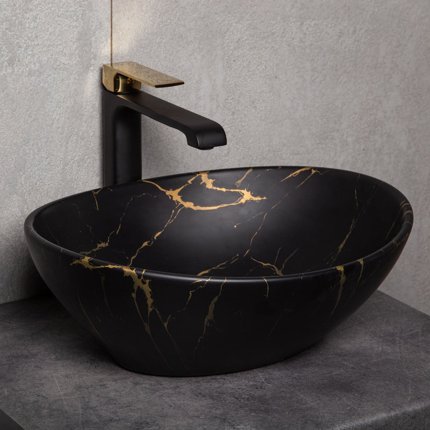 Lavoar blat KR-707 Marble, ceramica, 41x33cm