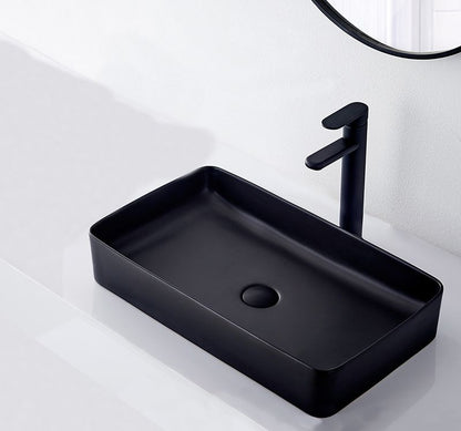 Lavoar blat Rea Denis Black, 61x35cm, ceramica sanitara - MarbelOn