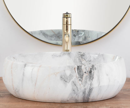 Lavoar blat Rea Linda Granit, 48.5x34cm, ceramica sanitara - MarbelOn