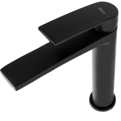 Baterie lavoar Rea Luppo, 17 cm, alama, finisaj negru mat - MarbelOn