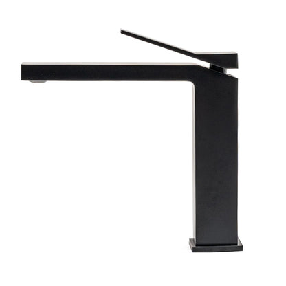 Baterie lavoar Rea Duet Black, alama, 15.5 cm, finisaj negru mat - MarbelOn