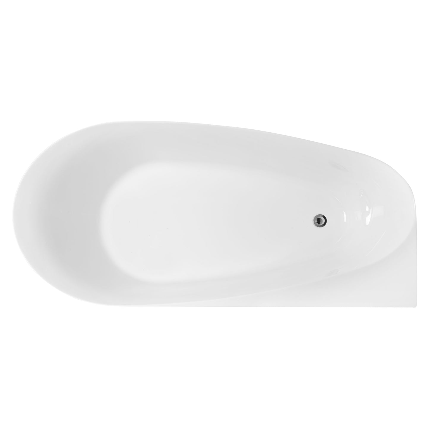 Cada de baie freestanding Mbo-Lucy, 170x80x59, alb, acril antibacterian - MarbelOn
