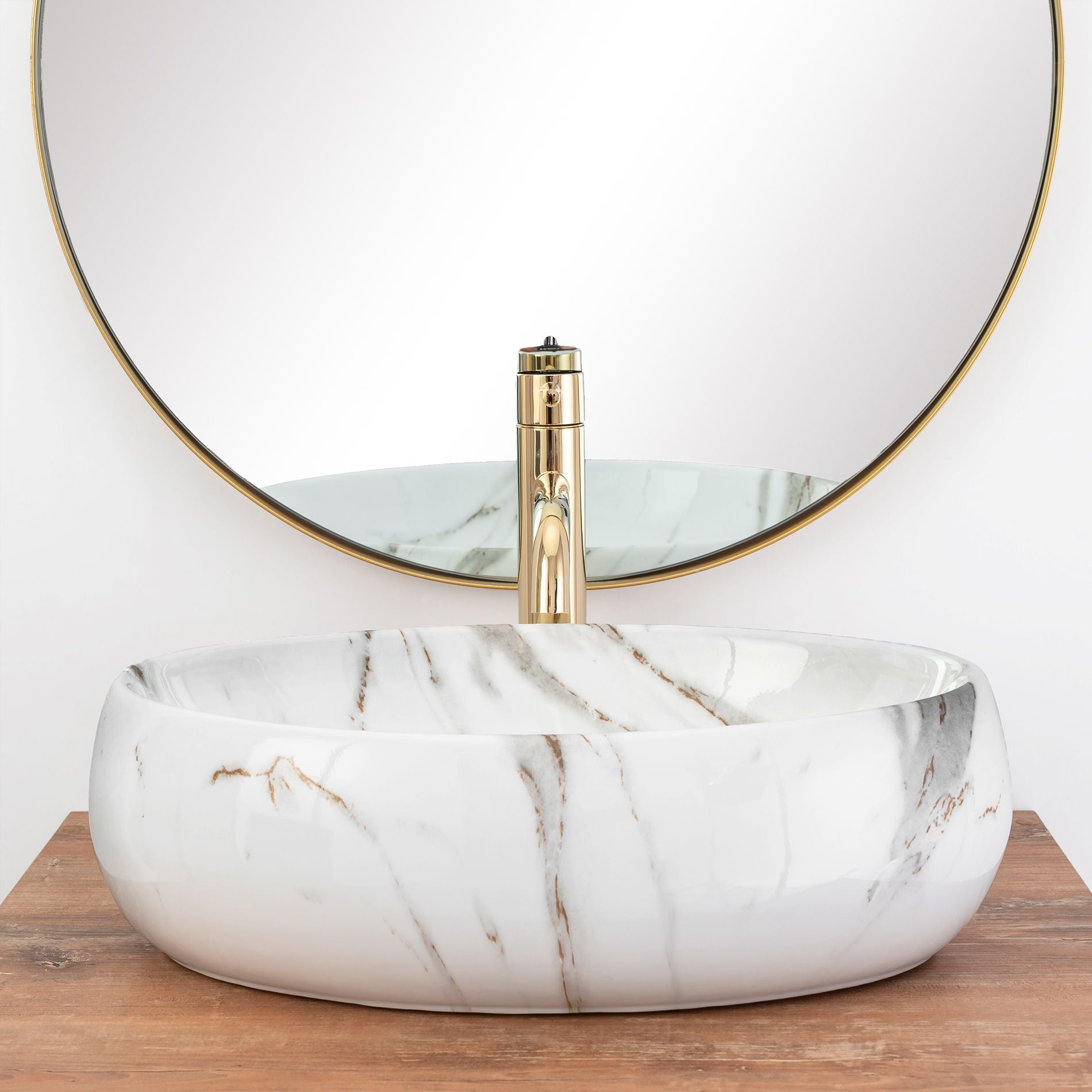 Lavoar blat Rea Linda Lava, 48.5x34cm, ceramica sanitara - MarbelOn