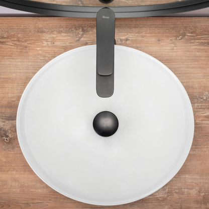 Lavoar blat Rea Saga White, 41x37cm, ceramica sanitara