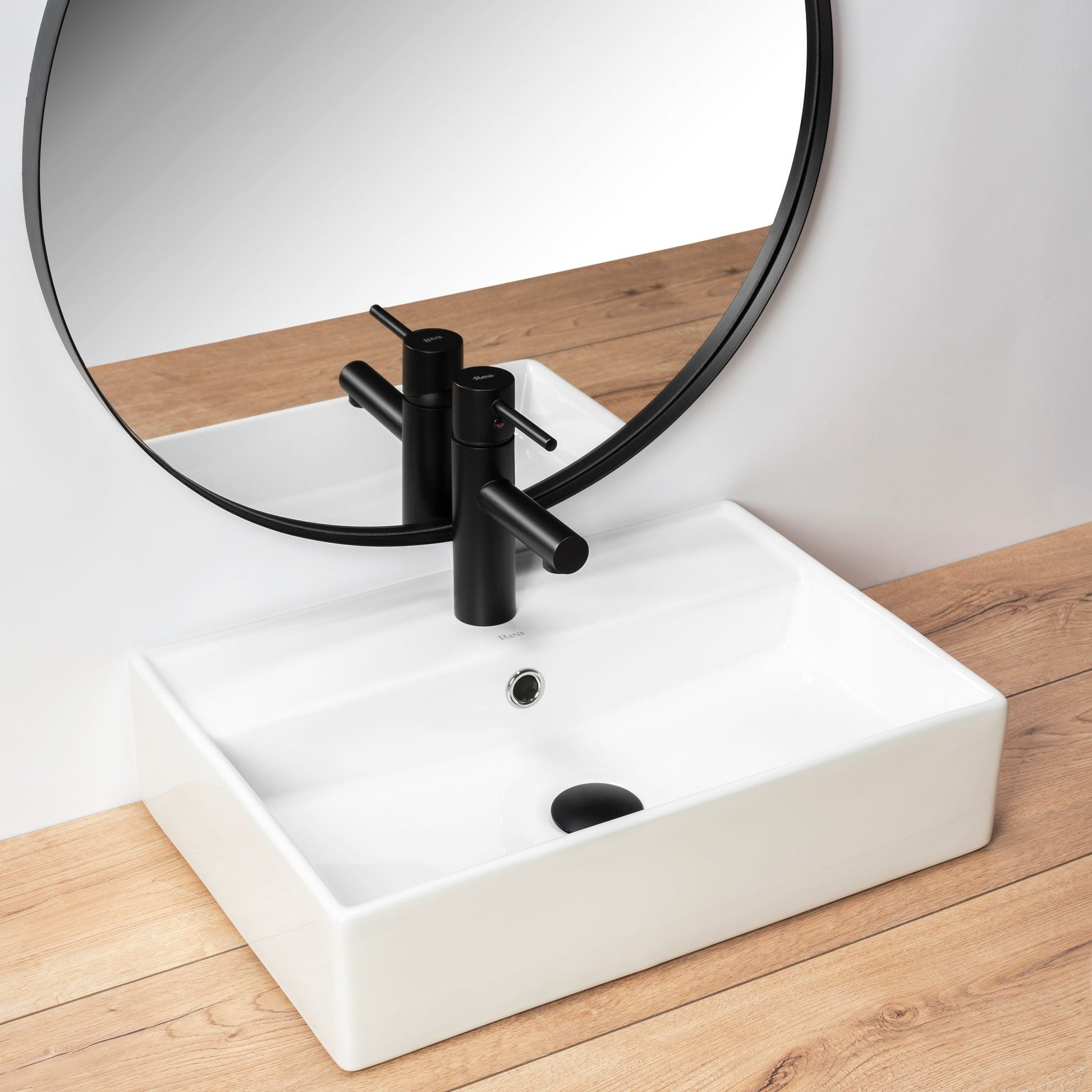Lavoar blat Rea Valeria, 50.5x35.5cm, ceramica sanitara - MarbelOn