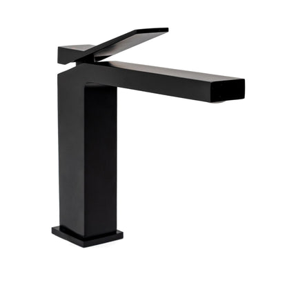 Baterie lavoar Rea Duet Black, alama, 15.5 cm, finisaj negru mat - MarbelOn