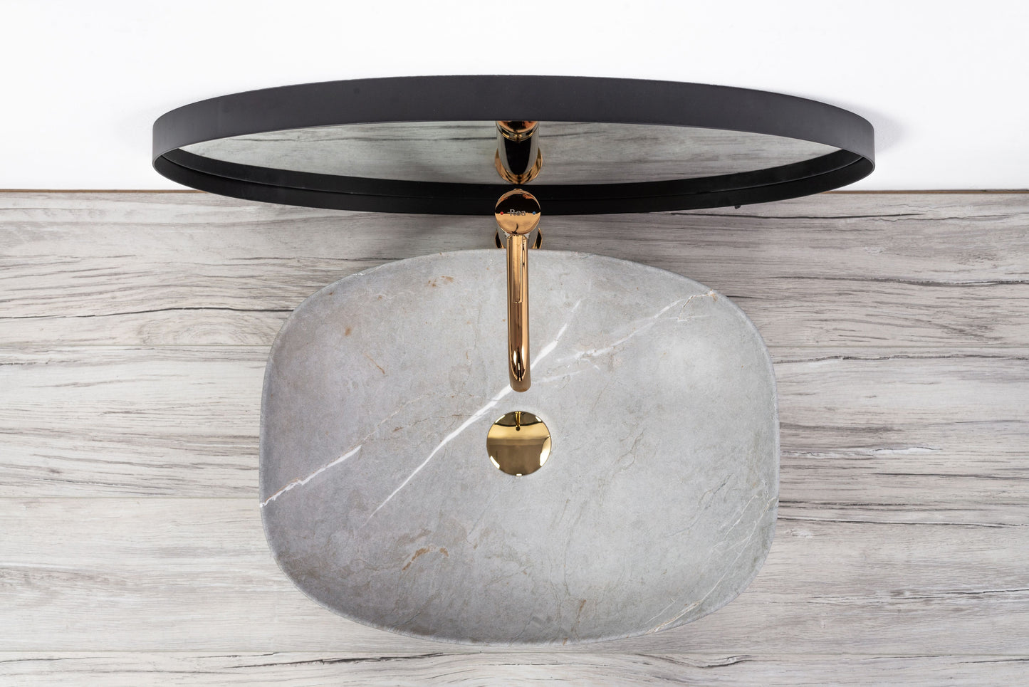Lavoar blat Rea Freja Grey, 50x38.5cm, ceramica sanitara - MarbelOn