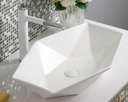 Lavoar blat Rea Vegas White, 57x37cm, ceramica sanitara - MarbelOn