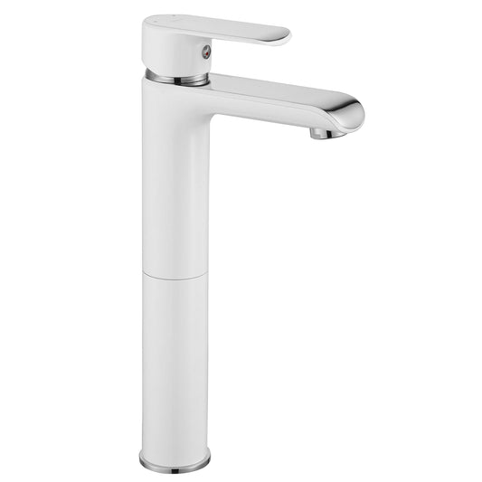 Baterie lavoar Rea Bloom White&Chrome, 30 cm, alama, finisaj alb&crom