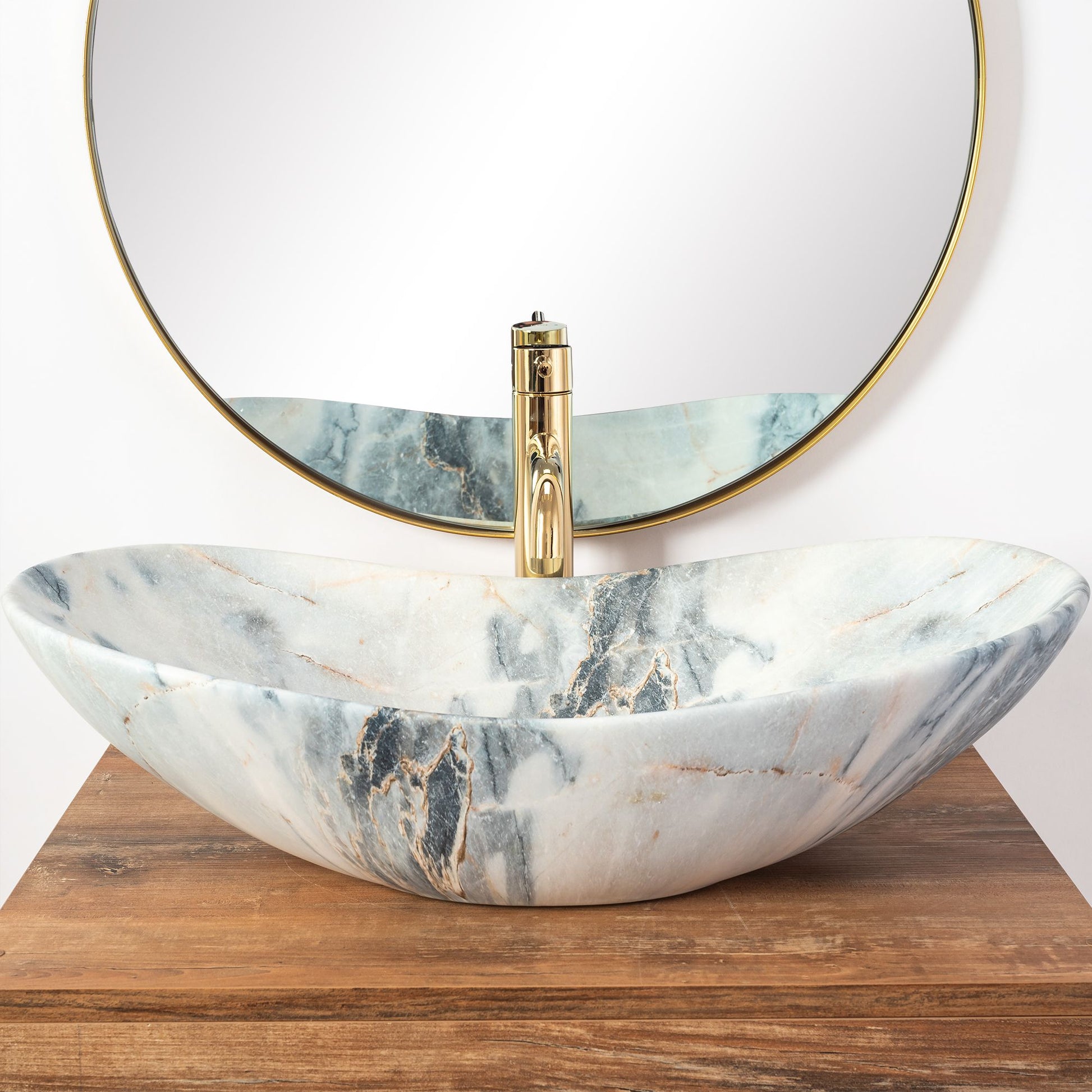 Lavoar blat Rea Royal Granit Mat, 60x36cm, ceramica sanitara - MarbelOn