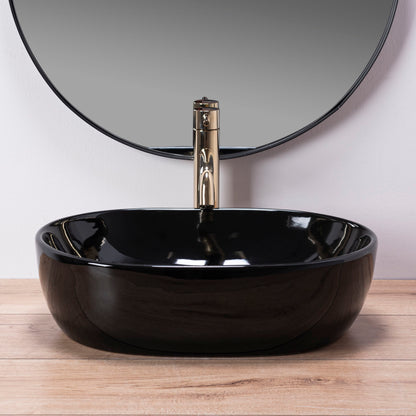 Lavoar blat Rea Amelia Black, 48x34.5cm, ceramica sanitara - MarbelOn