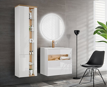 Set Mobilier pentru baie Bahama White, 3 piese, Alb alpin