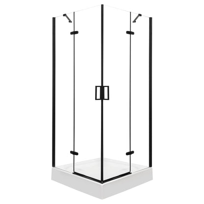 Cabina dus Flow, 90x90cm, finisaj negru mat