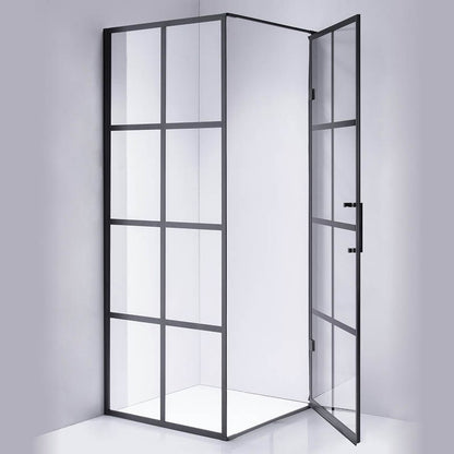 Cabina dus MBO- BS10A, 80x80cm, finisaj negru