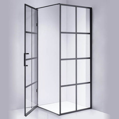 Cabina dus MBO- BS10A, 80x80cm, finisaj negru