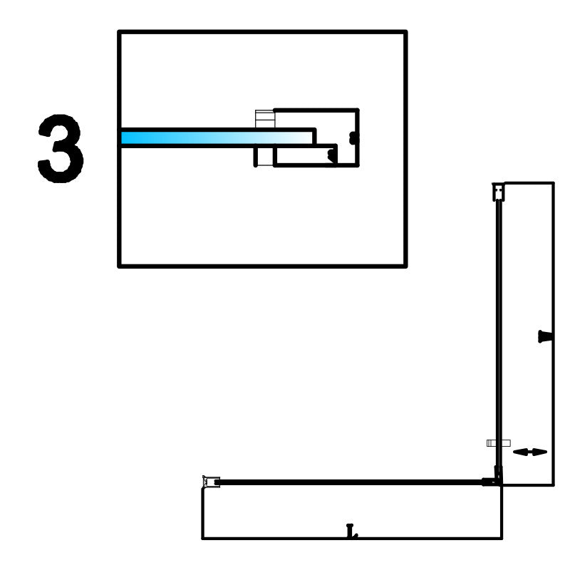 Cabina dus MBO- BS13B, 90x90cm, finisaj negru