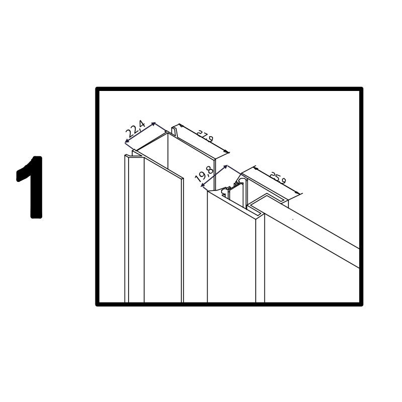 Cabina dus MBO- BS13B, 90x90cm, finisaj negru