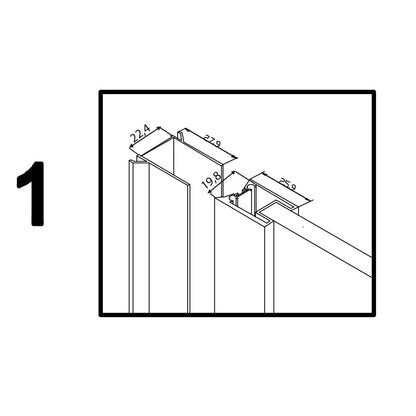 Cabina dus MBO- BS13B, 90x90cm, finisaj negru