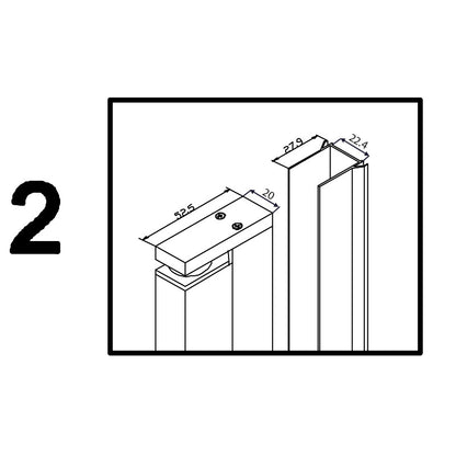 Cabina dus MBO- BS13B, 90x90cm, finisaj negru