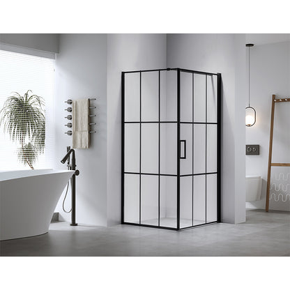 Cabina dus MBO- BS13B, 90x90cm, finisaj negru