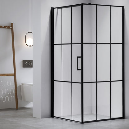 Cabina dus MBO- BS13B, 90x90cm, finisaj negru