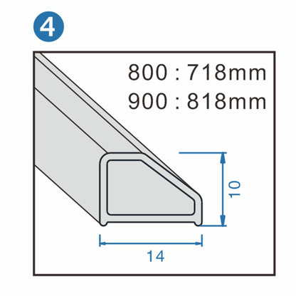 Cabina dus MBO- KZ08C , 90x90cm, finisaj crom