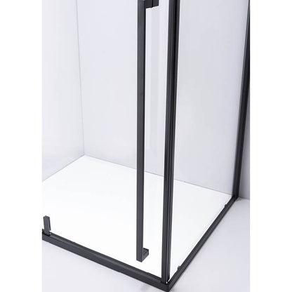 Cabina dus MBO-BS11A, 80x80cm, finisaj negru