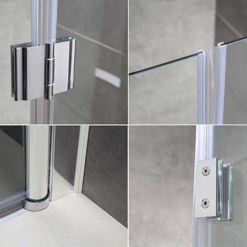 Cabina dus MBO-KZ1290A,80x80cm, finisaj crom