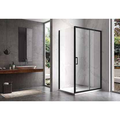 Cabina dus MBO- KZ103A , 100x80cm, finisaj negru mat