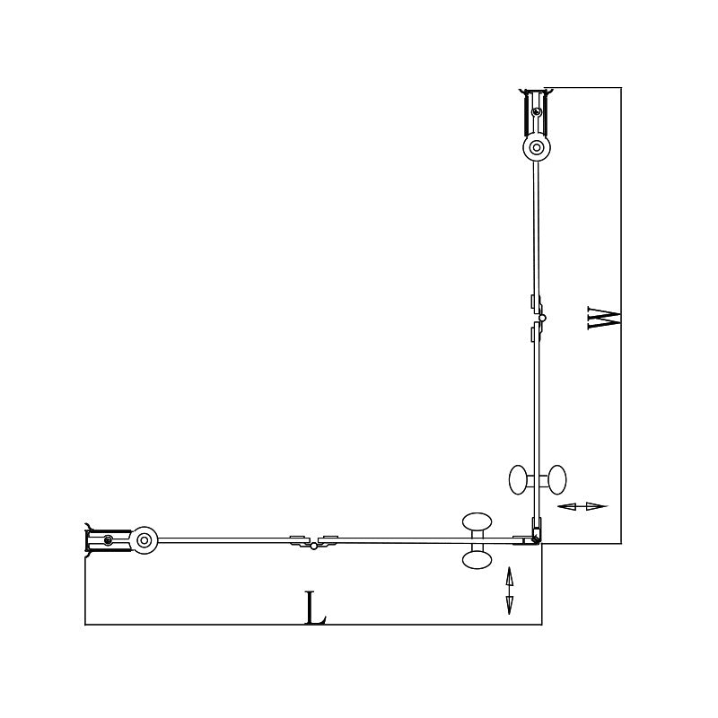 Cabina dus MBO-KZ1290B,90x90cm, finisaj crom