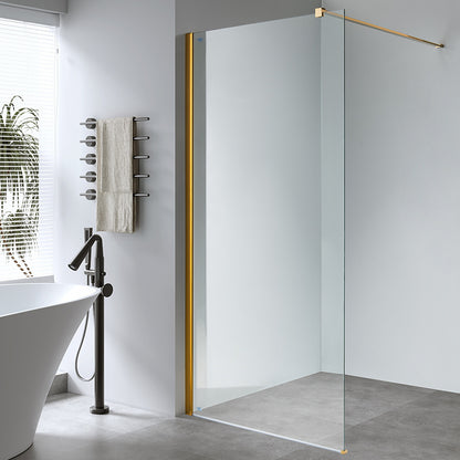 Panou dus Walk-In MBO-SH07B , 80x200cm, sticla securizata 8mm, finisaj gold