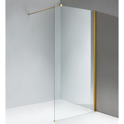 Panou dus Walk-In MBO-SH07B , 80x200cm, sticla securizata 8mm, finisaj gold