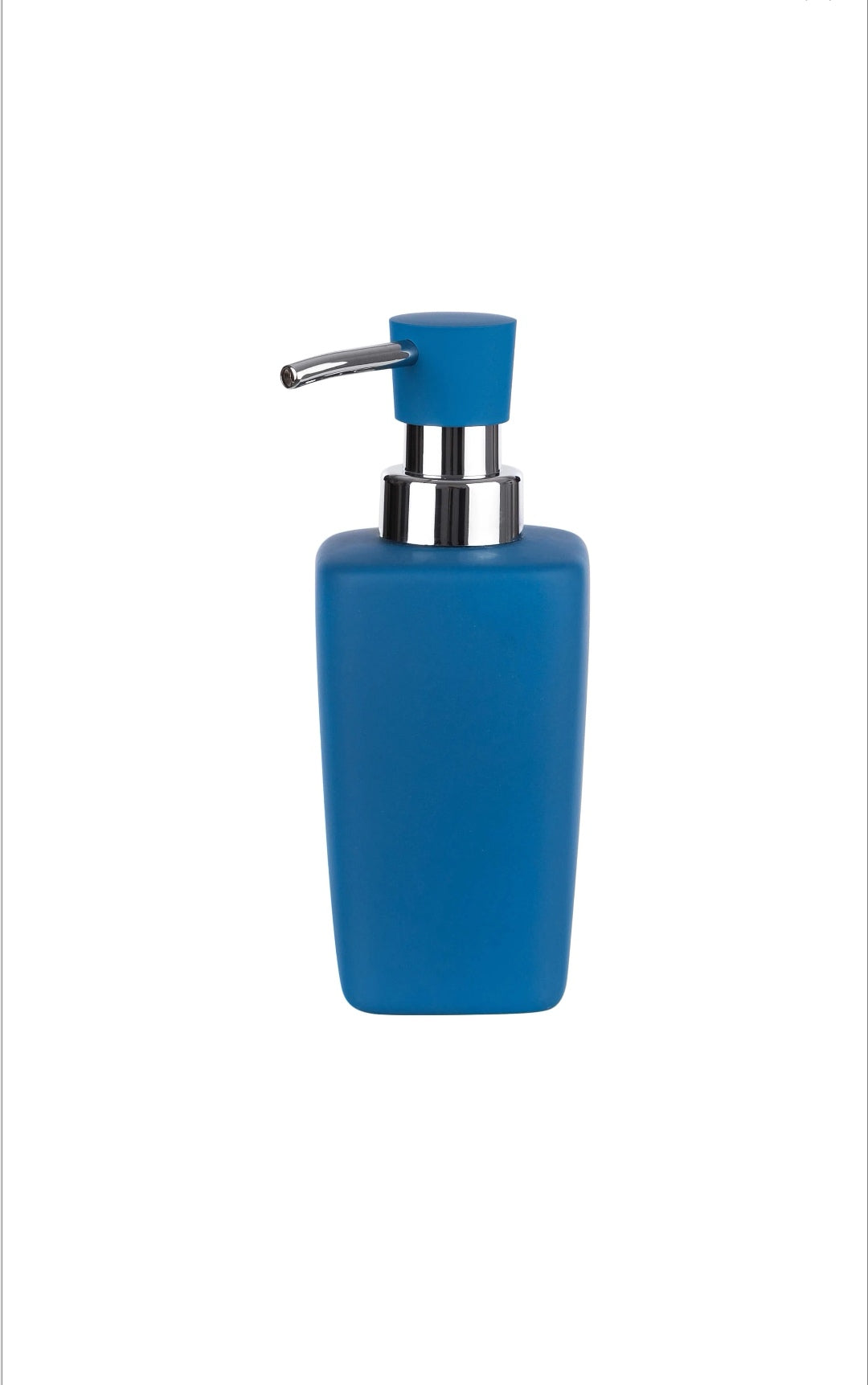 Set accesorii baie Tula, Pahar periute dinti, Sapuniera, Dispenser sapun lichid, Perie WC, ceramica cauciucata, albastru