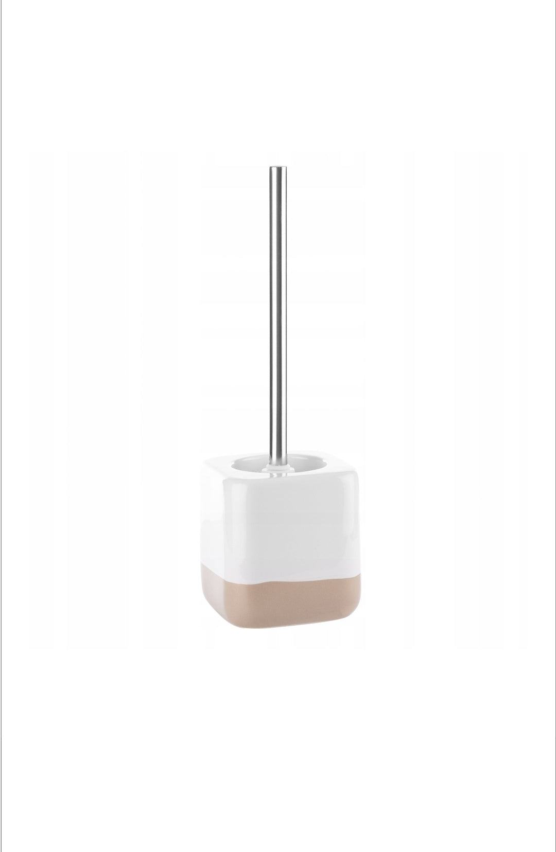 Set accesorii de baie Karo, ceramica, alb si bej