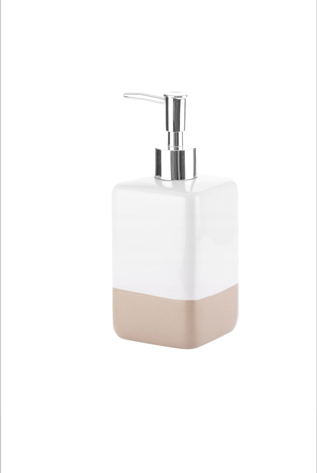 Set accesorii de baie Karo, ceramica, alb si bej