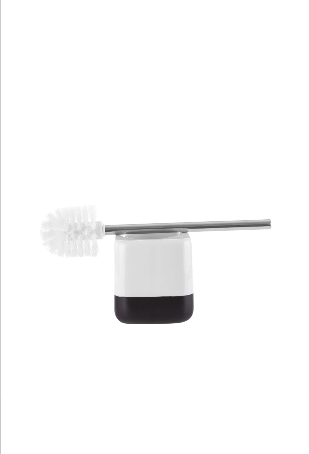 Set accesorii de baie Karo, ceramica, alb si negru