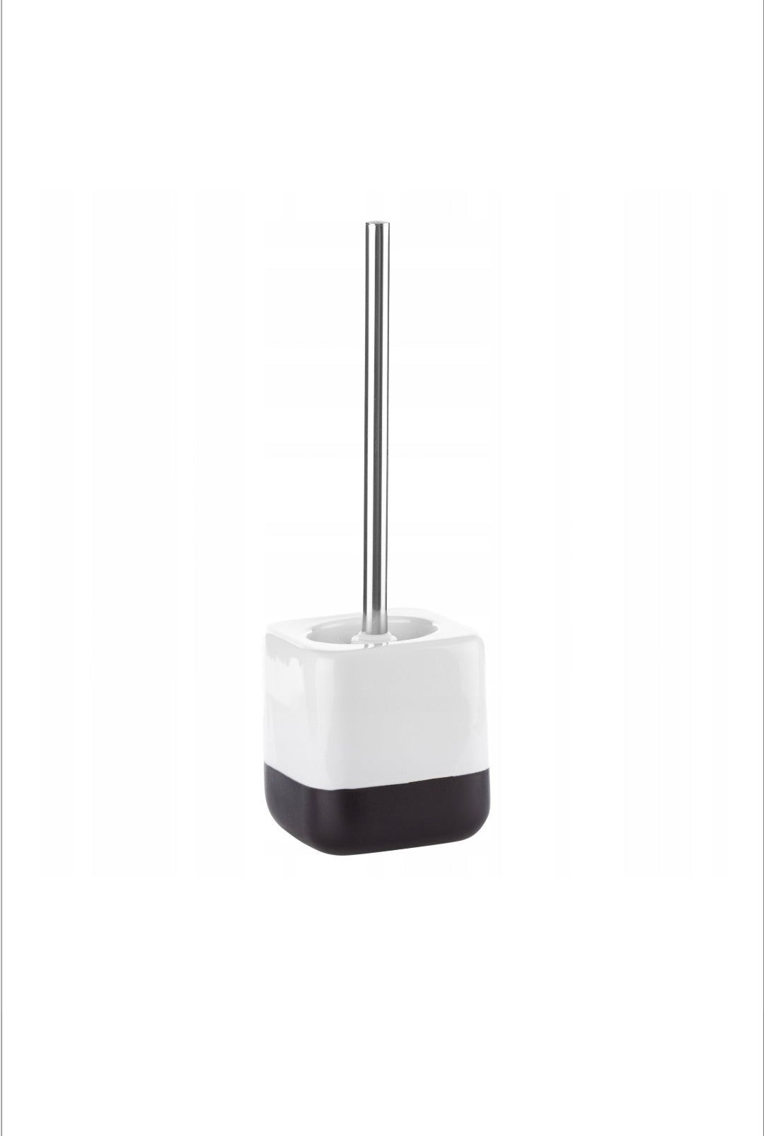 Set accesorii de baie Karo, ceramica, alb si negru