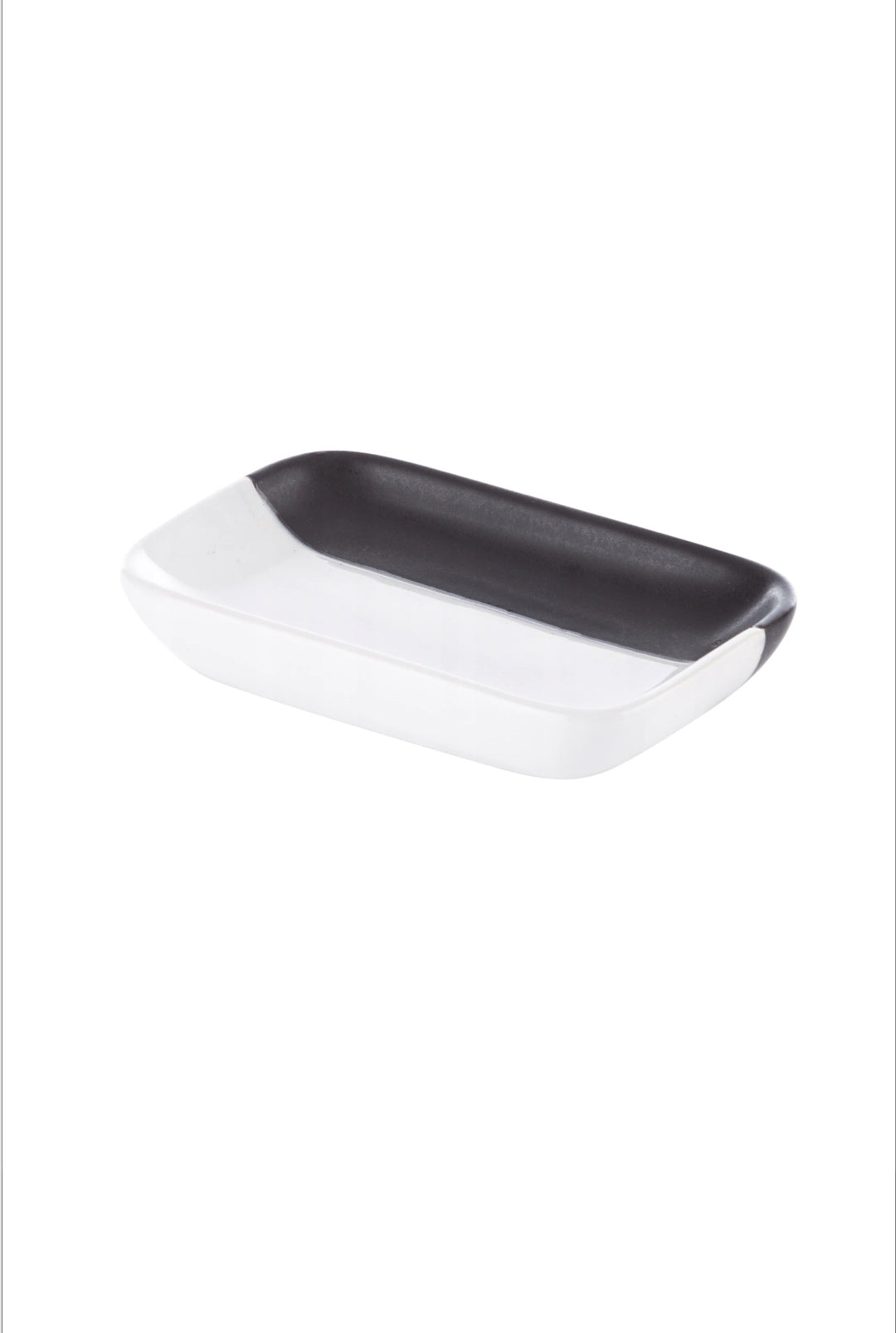 Set accesorii de baie Karo, ceramica, alb si negru