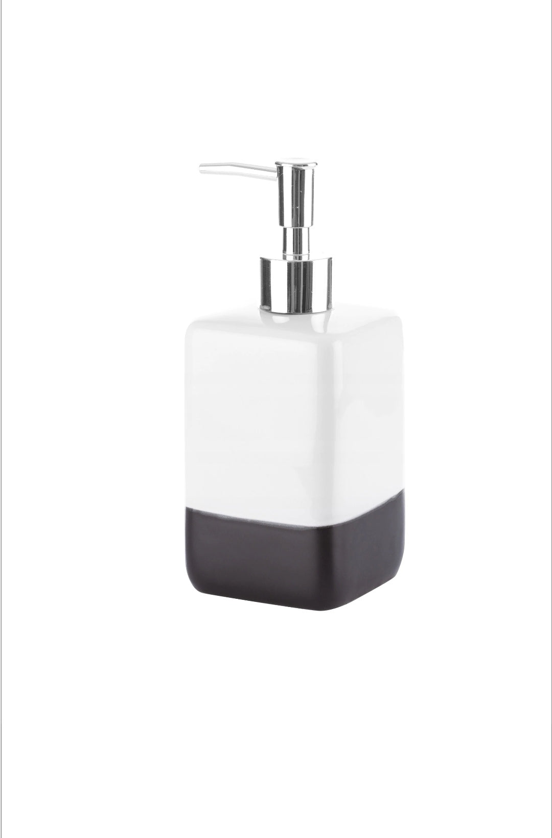 Set accesorii de baie Karo, ceramica, alb si negru