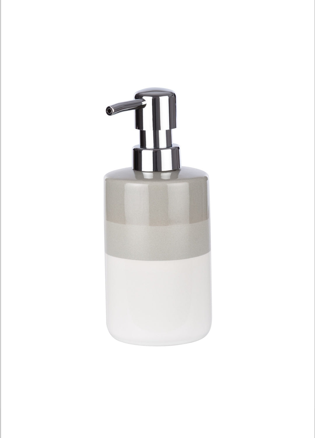 Set accesorii de baie Bora, ceramica, alb si gri