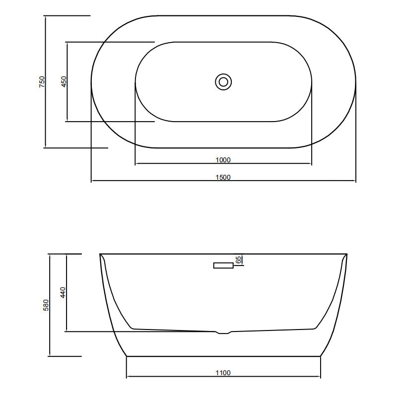 Cada freestanding Mbo-Cesana, acril, 150x75cm