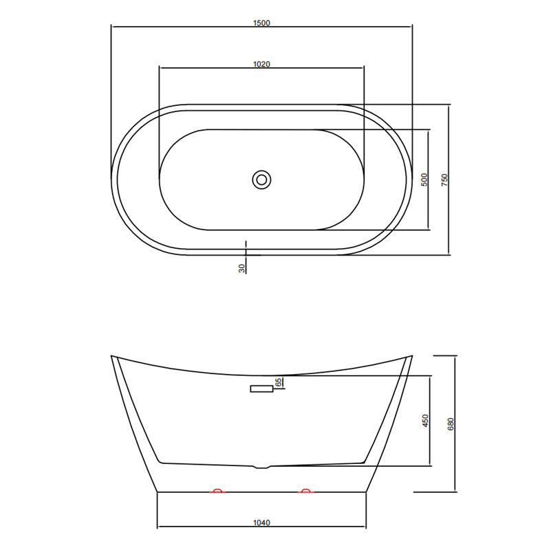Cada freestanding Mbo-Rica, acril, 150x75cm