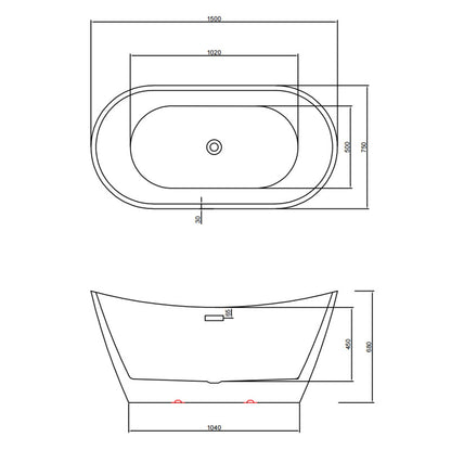 Cada freestanding Mbo-Rica, acril, 150x75cm