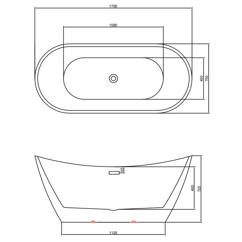 Cada freestanding Mbo-Rica, acril, 170x75cm