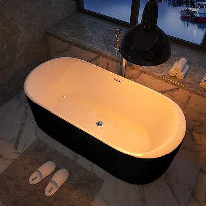Cada freestanding Mbo-Vox Black, acril, 170x80cm