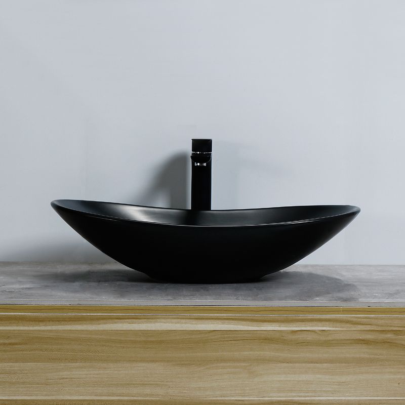 Lavoar blat Rea Royal Mat Black, 61.5x37cm, ceramica sanitara - MarbelOn