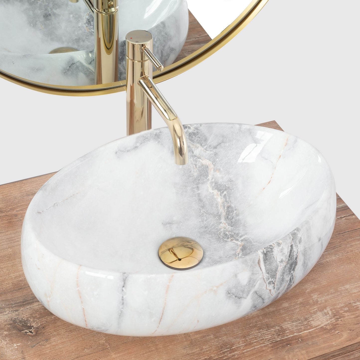 Lavoar blat Rea Linda Granit, 48.5x34cm, ceramica sanitara - MarbelOn