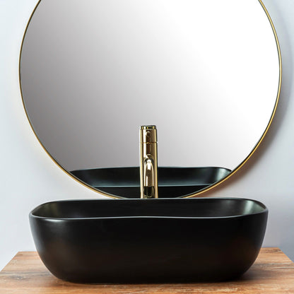 Lavoar blat Rea Belinda Black, 46.5X33.5cm, ceramica sanitara - MarbelOn